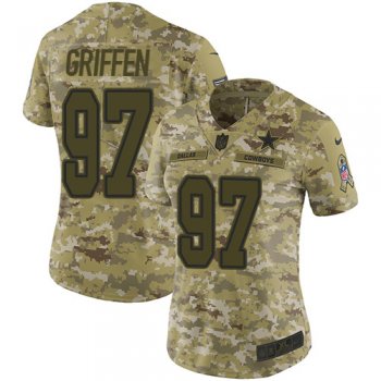 Women's Nike Cowboys #97 Everson Griffen Camo Stitched NFL Limited 2018 Salute To Service Jersey