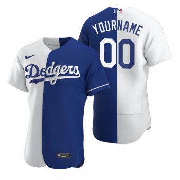 Los Angeles Dodgers Custom Nike Royal Authentic Color Split Jersey