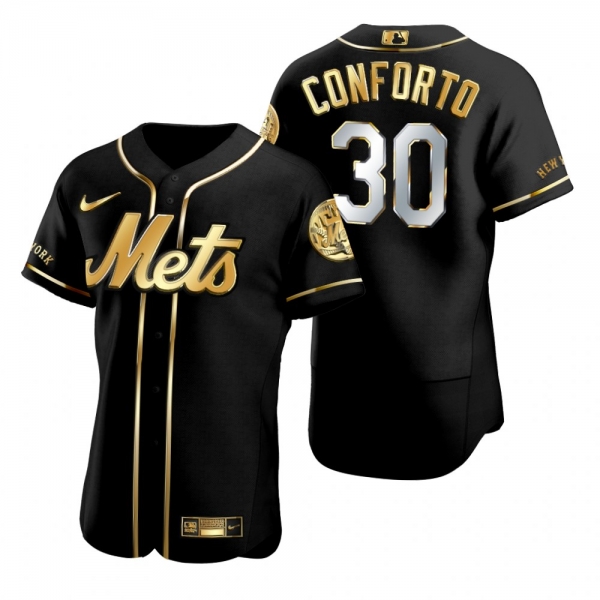 New York Mets Michael Conforto Nike Black Golden Edition Authentic Jersey