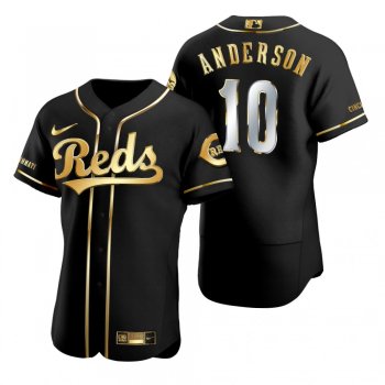 Cincinnati Reds Sparky Anderson Nike Black Golden Edition Authentic Jersey