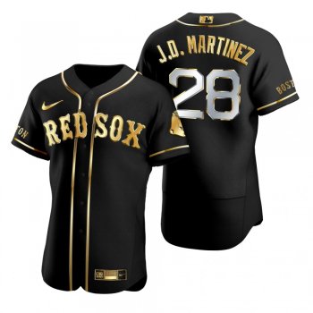 Boston Red Sox J.D. Martinez Nike Black Golden Edition Authentic Jersey