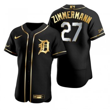 Detroit Tigers Jordan Zimmermann Nike Black Golden Edition Authentic Jersey