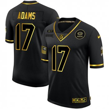 Nike Packers 17 Davante Adams Black Gold 2020 Salute To Service Limited Jersey