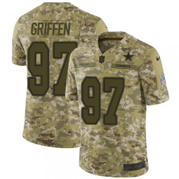 Youth Nike Cowboys #97 Everson Griffen Camo Stitched NFL Limited 2018 Salute To Service Jersey