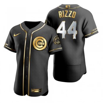 Chicago Cubs Anthony Rizzo Nike Black Golden Edition Authentic Jersey