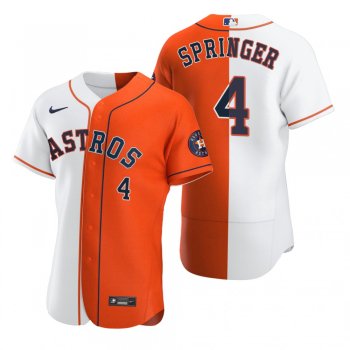 Houston Astros George Springer Nike Orange Authentic Split Jersey