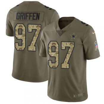 Youth Nike Cowboys #97 Everson Griffen Olive/Camo Stitched NFL Limited 2017 Salute To Service Jersey