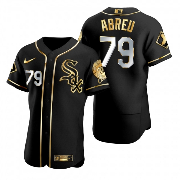 Chicago White Sox Jose Abreu Nike Black Golden Edition Authentic Jersey