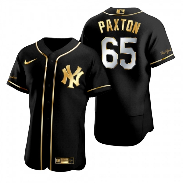 New York Yankees James Paxton Nike Black Golden Edition Authentic Jersey