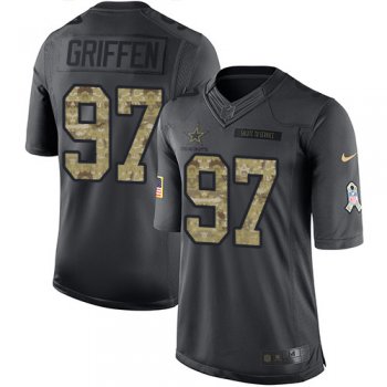 Youth Nike Cowboys #97 Everson Griffen Black Stitched NFL Limited 2016 Salute to Service Jersey