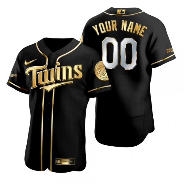 Minnesota Twins Custom Nike Black Golden Edition Authentic Jersey