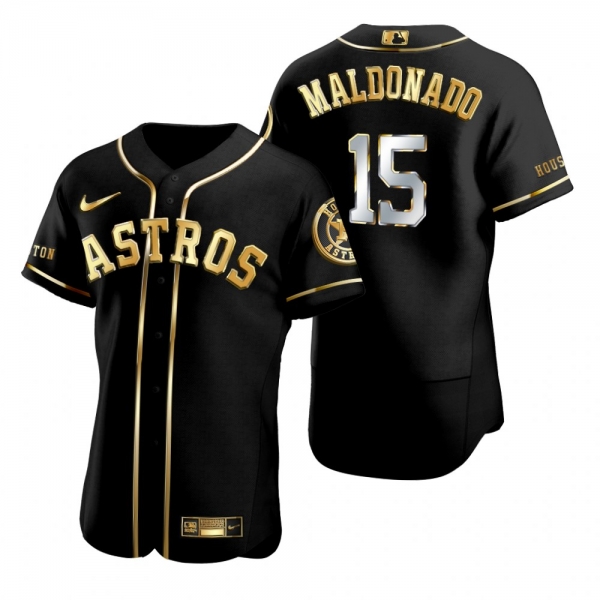 Houston Astros Martin Maldonado Nike Black Golden Edition Authentic Jersey