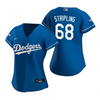 Women's Los Angeles Dodgers Ross Stripling Royal 2020 World Series Champions Replica Jersey