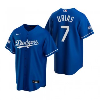 Youth Los Angeles Dodgers Julio Urias Royal 2020 World Series Champions Replica Jersey