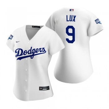 Women's Los Angeles Dodgers Gavin Lux White 2020 World Series Champions Replica Jersey