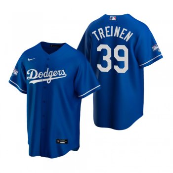 Youth Los Angeles Dodgers Blake Treinen Royal 2020 World Series Champions Replica Jersey