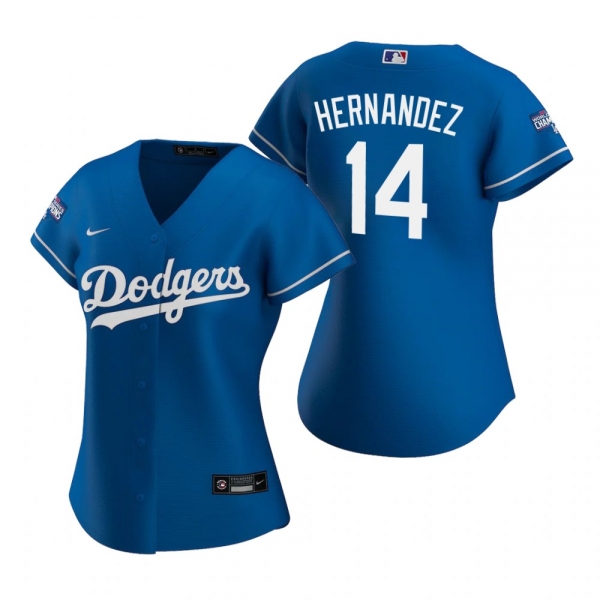 Women's Los Angeles Dodgers Enrique Hernandez Royal 2020 World Series Champions Replica Jersey