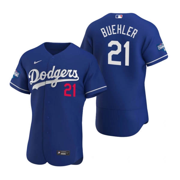 Los Angeles Dodgers Walker Buehler Royal 2020 World Series Champions Authentic Jersey