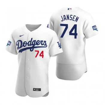 Los Angeles Dodgers Kenley Jansen White 2020 World Series Champions Authentic Jersey