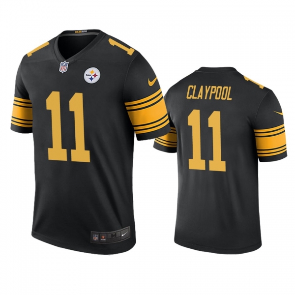 Pittsburgh Steelers Chase Claypool Black Color Rush Legend Jersey