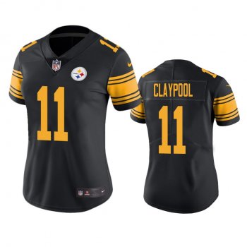 Women's Pittsburgh Steelers Chase Claypool Black Color Rush Limited Jersey