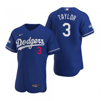 Los Angeles Dodgers Chris Taylor Royal 2020 World Series Champions Authentic Jersey