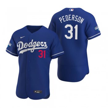 Los Angeles Dodgers Joc Pederson Royal 2020 World Series Champions Authentic Jersey