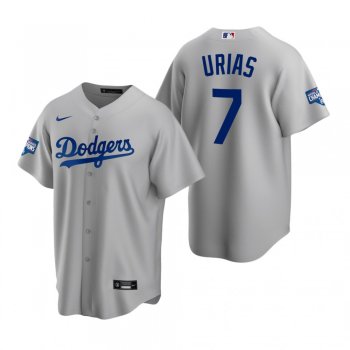 Youth Los Angeles Dodgers Julio Urias Gray 2020 World Series Champions Replica Jersey