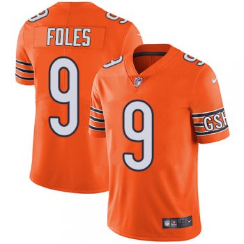 Youth Nike Bears #9 Nick Foles Orange Stitched NFL Limited Rush Jersey