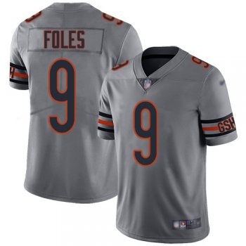 Nike Bears #9 Nick Foles Silver Men's Stitched NFL Limited Inverted Legend Jersey