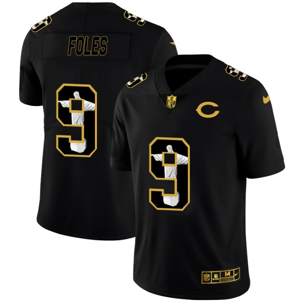 Chicago Bears #9 Nick Foles Men's Nike Carbon Black Vapor Cristo Redentor Limited NFL Jersey