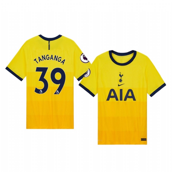 Japhet Tanganga Tottenham Hotspur 2020-21 Third Men's Yellow Vapor Match Jersey