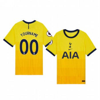 Custom Tottenham Hotspur 2020-21 Third Men's Yellow Vapor Match Jersey