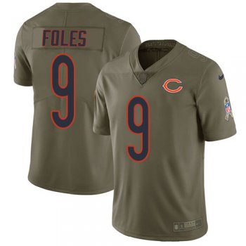 Youth Nike Bears #9 Nick Foles Olive Stitched NFL Limited 2017 Salute To Service Jersey