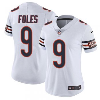 Women's Nike Bears #9 Nick Foles White Stitched NFL Vapor Untouchable Limited Jersey