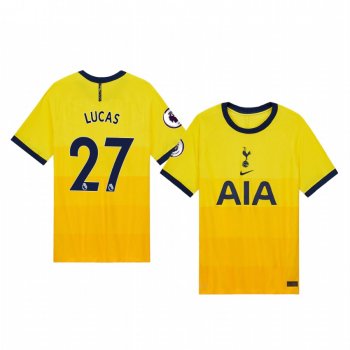 Lucas Moura Tottenham Hotspur 2020-21 Third Men's Yellow Vapor Match Jersey