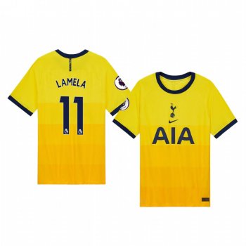 Erik Lamela Tottenham Hotspur 2020-21 Third Men's Yellow Vapor Match Jersey