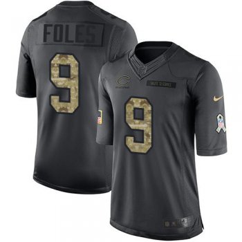 Youth Nike Bears #9 Nick Foles Black Stitched NFL Limited 2016 Salute to Service Jersey