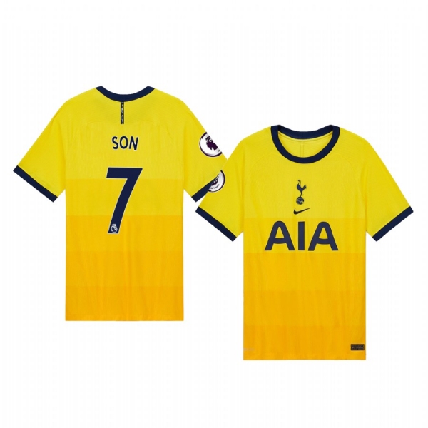 Son Heung-min Tottenham Hotspur 2020-21 Third Men's Yellow Vapor Match Jersey