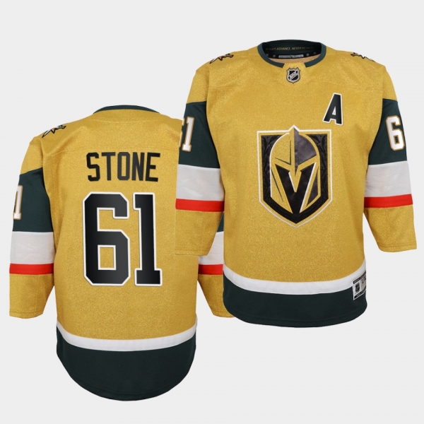 Youth Mark Stone Jersey Golden Knights Alternate Gold Premier Breakaway Jersey