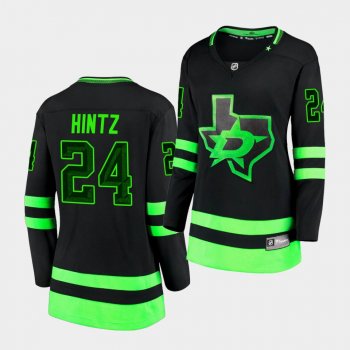 Women's Roope Hintz Stars #24 2020-21 Third Blackout Replica Jersey