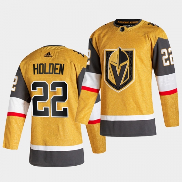 Nick Holden #22 Golden Knights 2020-21 Alternate Authentic Player Gold Jersey