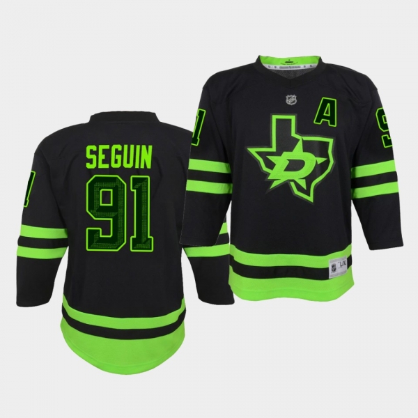 Youth Tyler Seguin Jersey Stars Third Black Blackout Replica Jersey