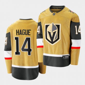 Nicolas Hague #14 Golden Knights 2020-21 Alternate Gold Premier Breakaway Jersey