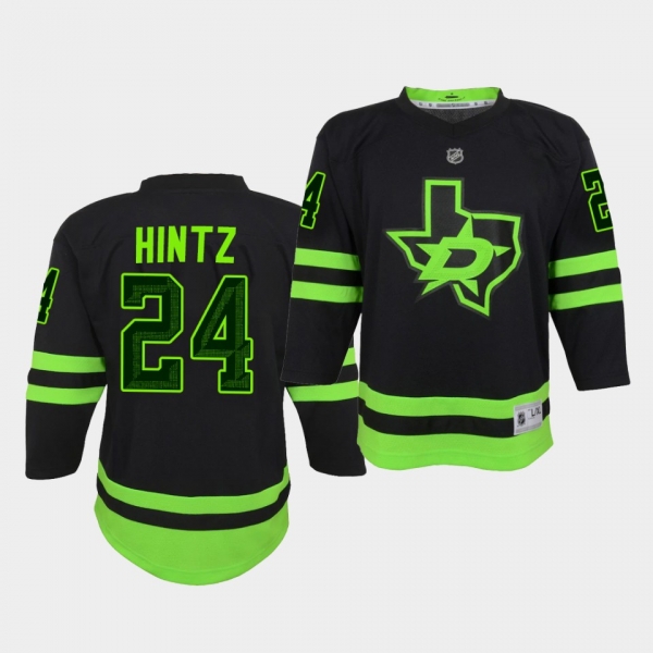 Youth Roope Hintz Jersey Stars Third Black Blackout Replica Jersey