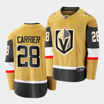 William Carrier #28 Golden Knights 2020-21 Alternate Gold Premier Breakaway Jersey