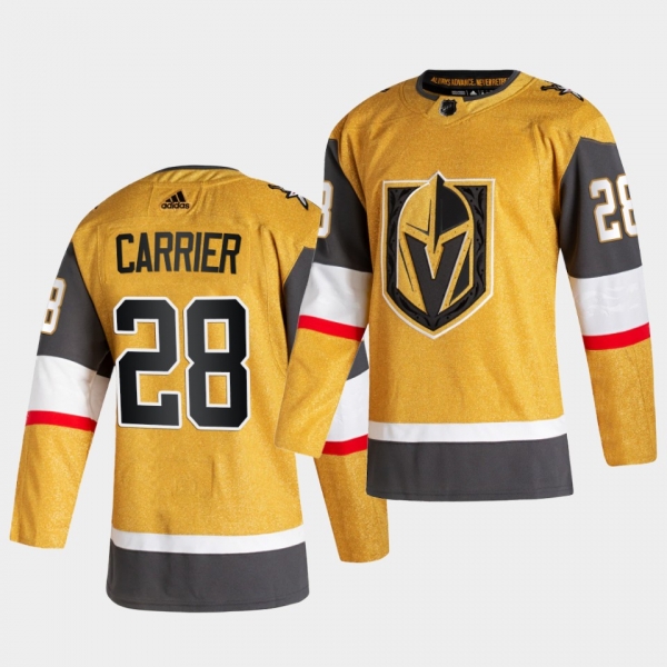 William Carrier #28 Golden Knights 2020-21 Alternate Authentic Player Gold Jersey