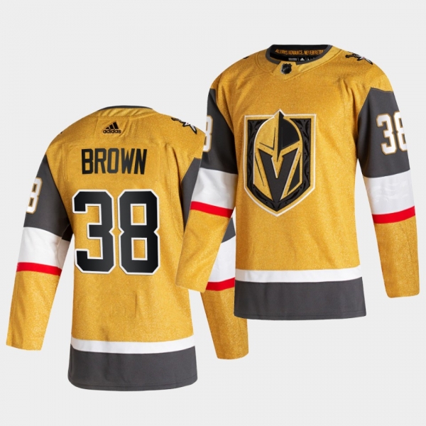 Patrick Brown #38 Golden Knights 2020-21 Alternate Authentic Player Gold Jersey