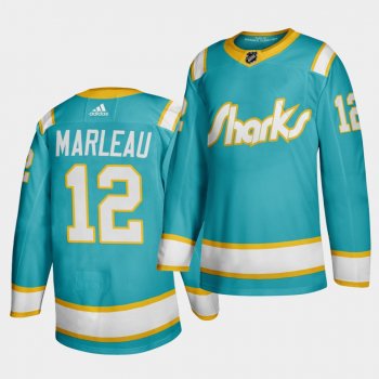 Patrick Marleau #12 San Jose Sharks 2020 Throwback Teal Authentic Player Jersey