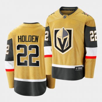 Nick Holden #22 Golden Knights 2020-21 Alternate Gold Premier Breakaway Jersey